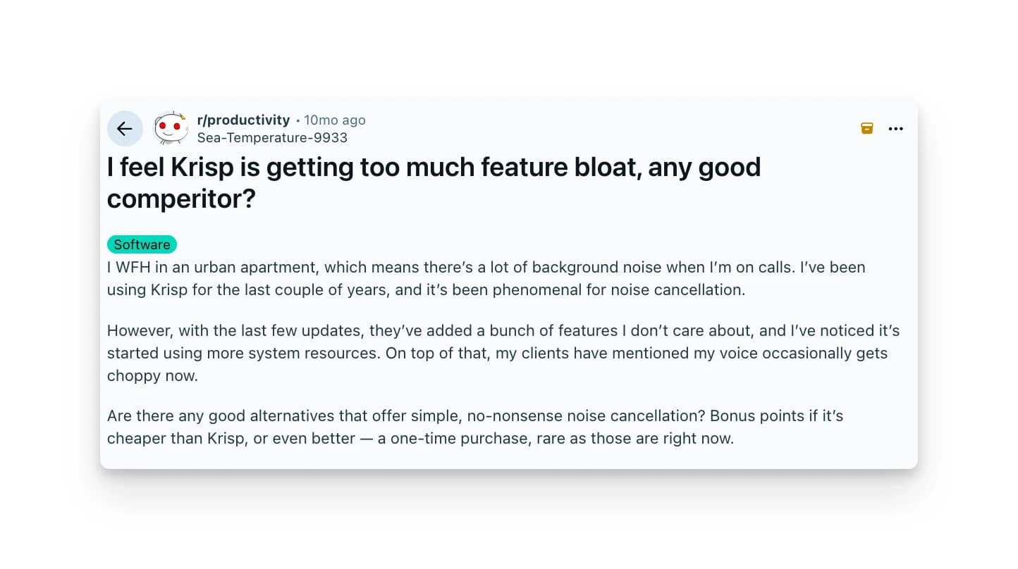 Krisp Customer Review