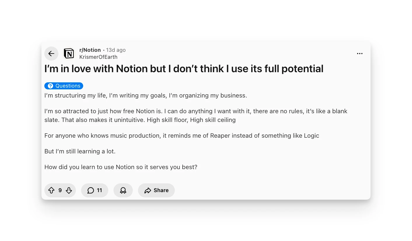 Notion review Reddit