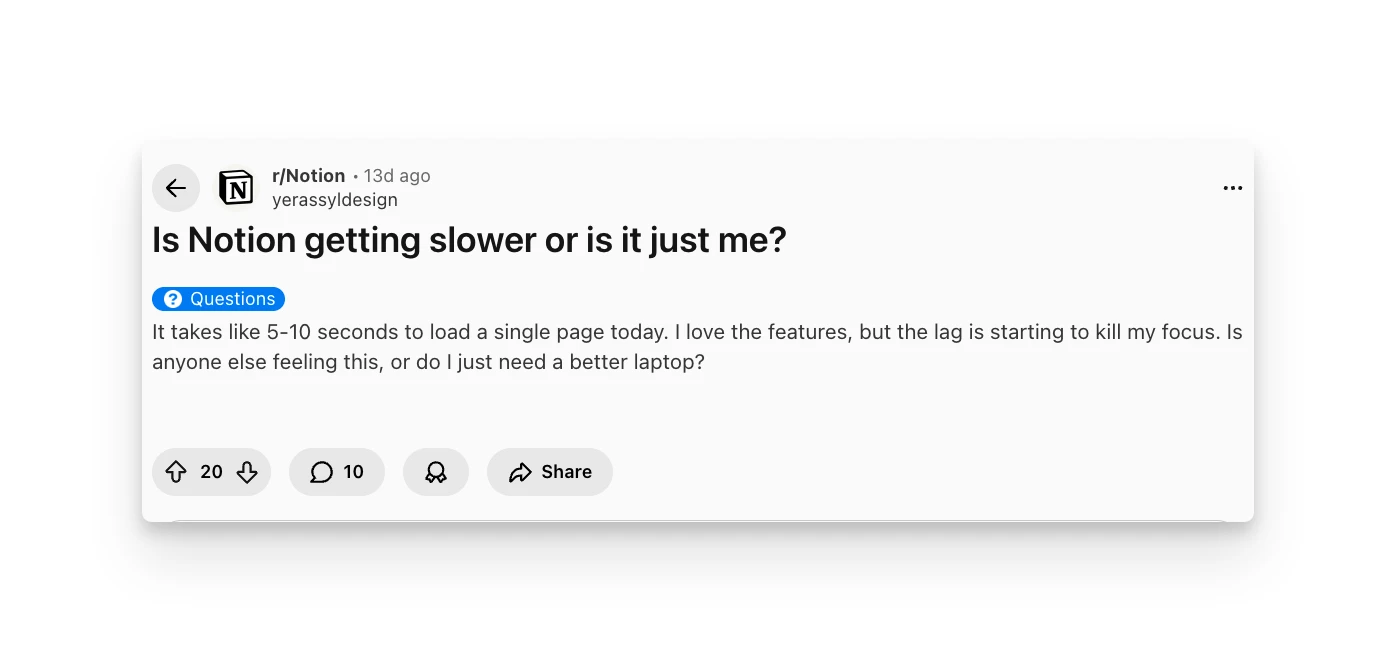 Notion review Reddit 3