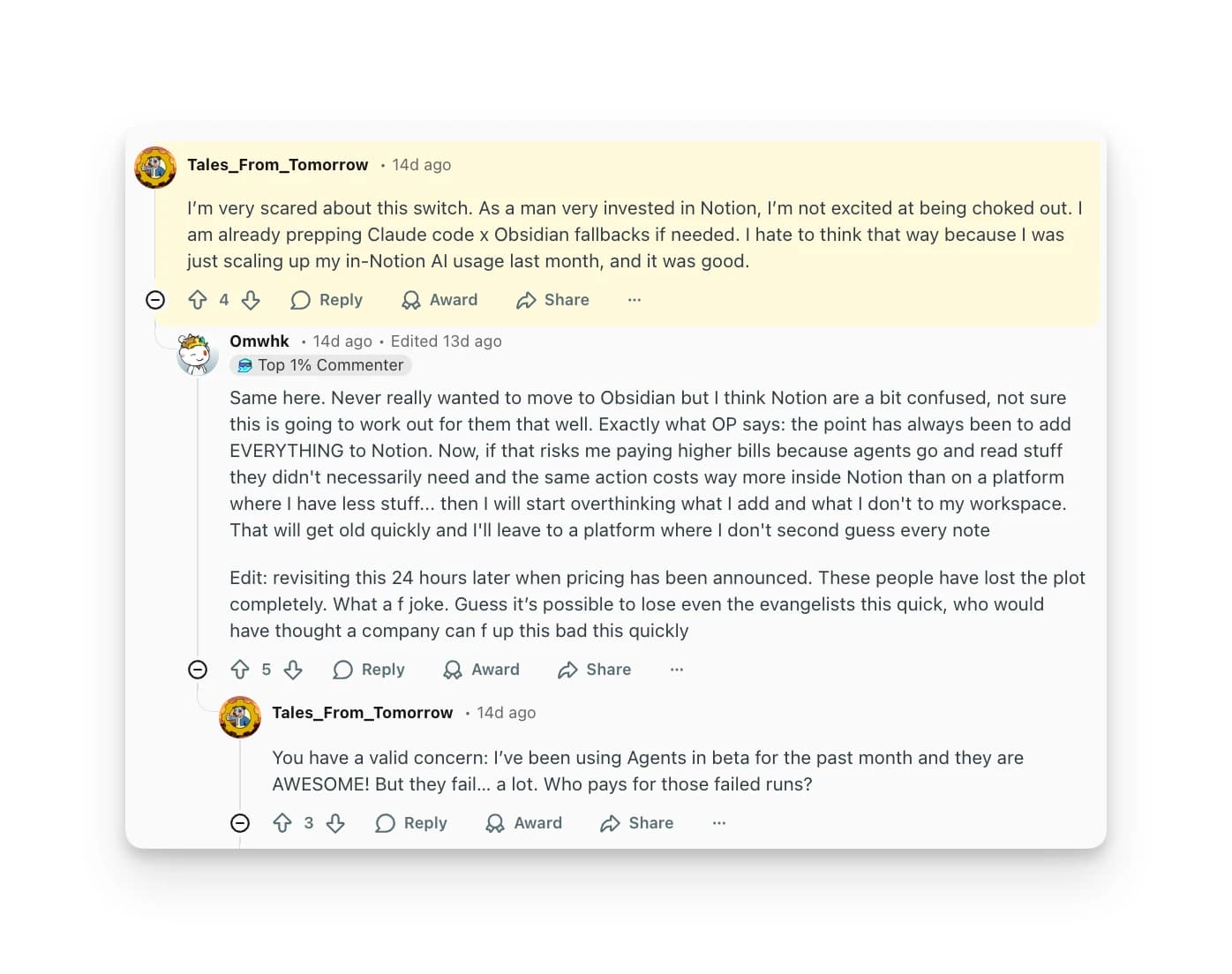 Notion review Reddit 4