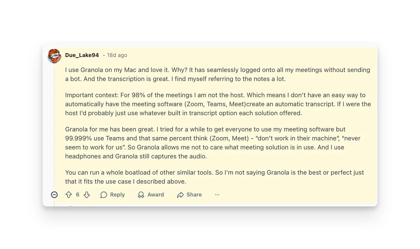 Granola Customer Review