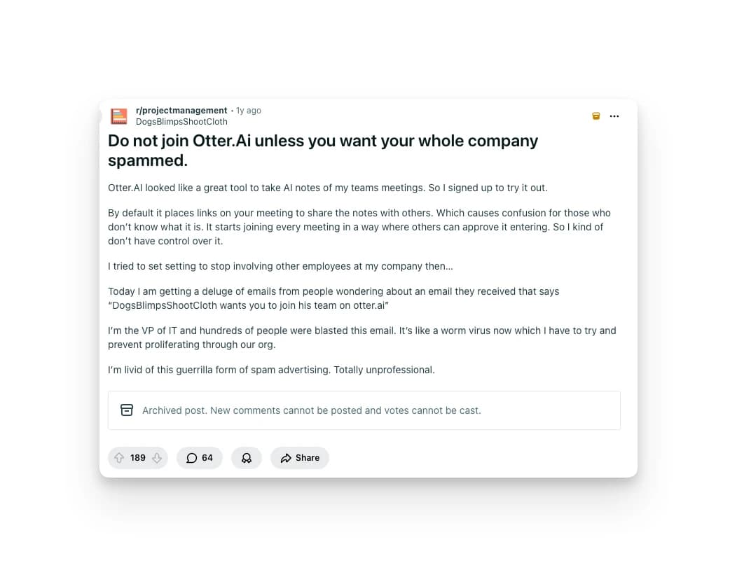 Otter AI Reddit Review