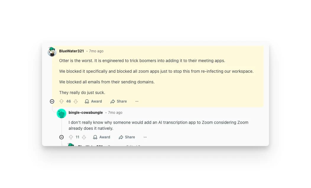 Otter AI Reddit Review