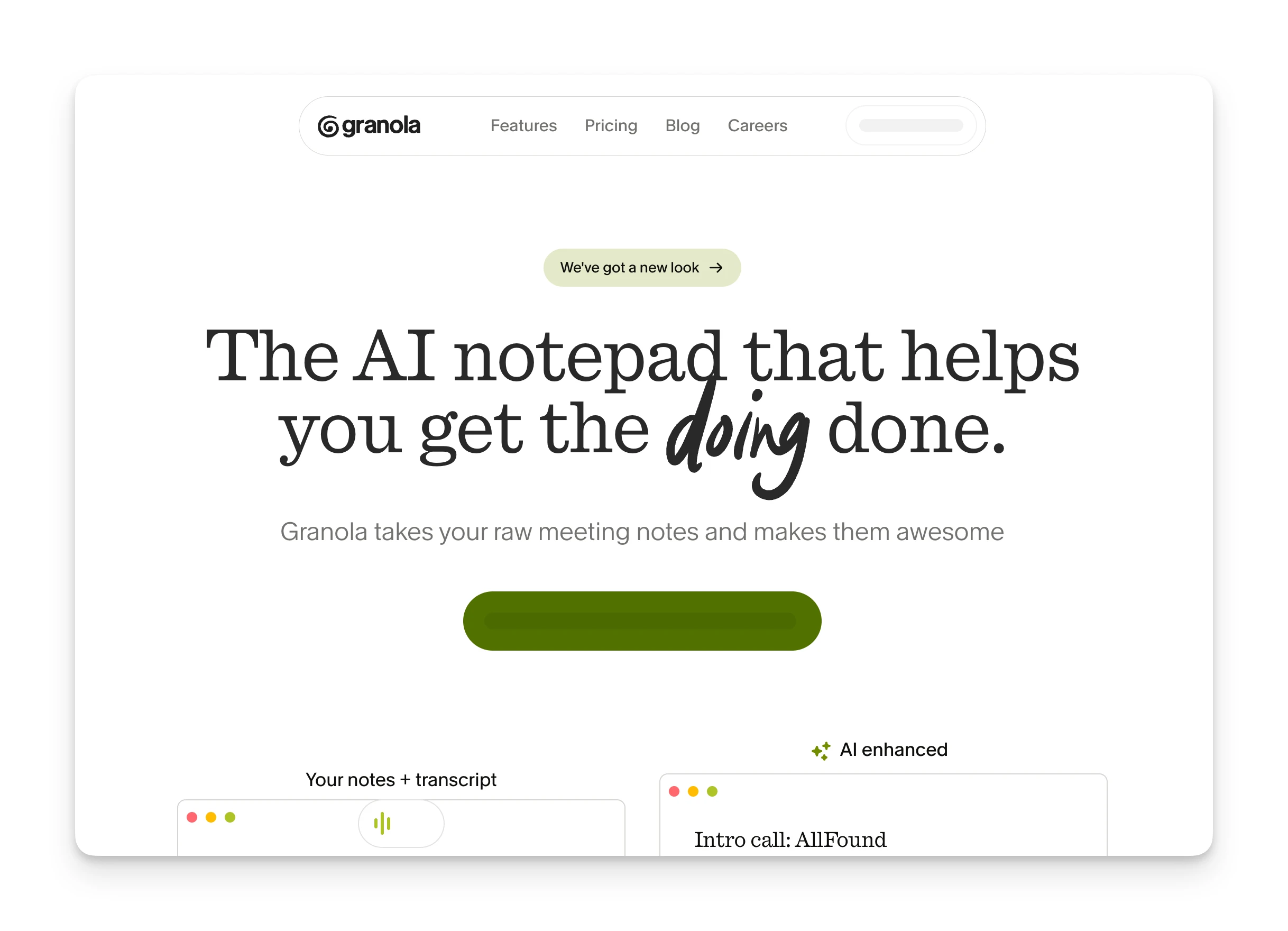 Granola Homepage