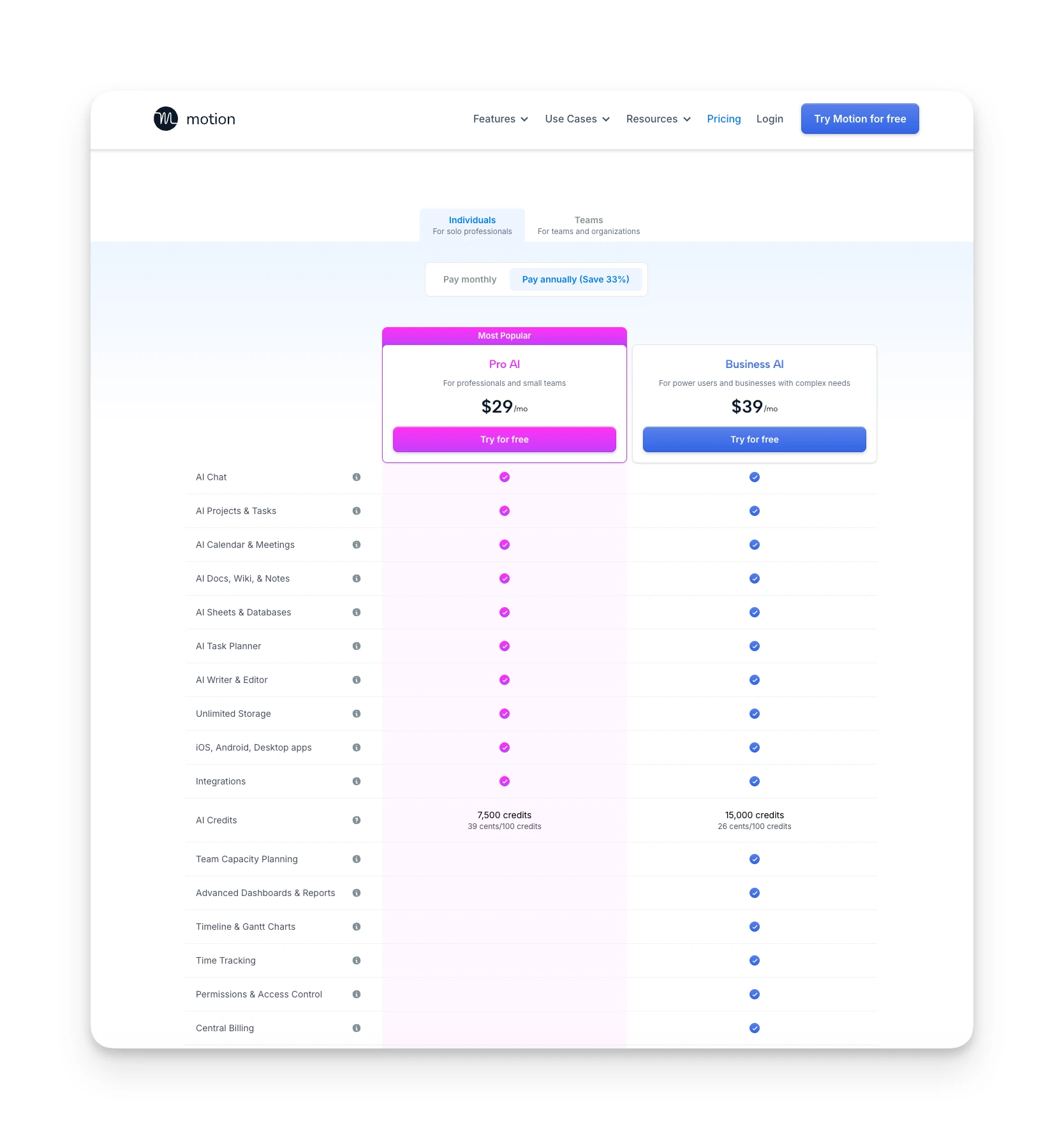 Motion Pricing
