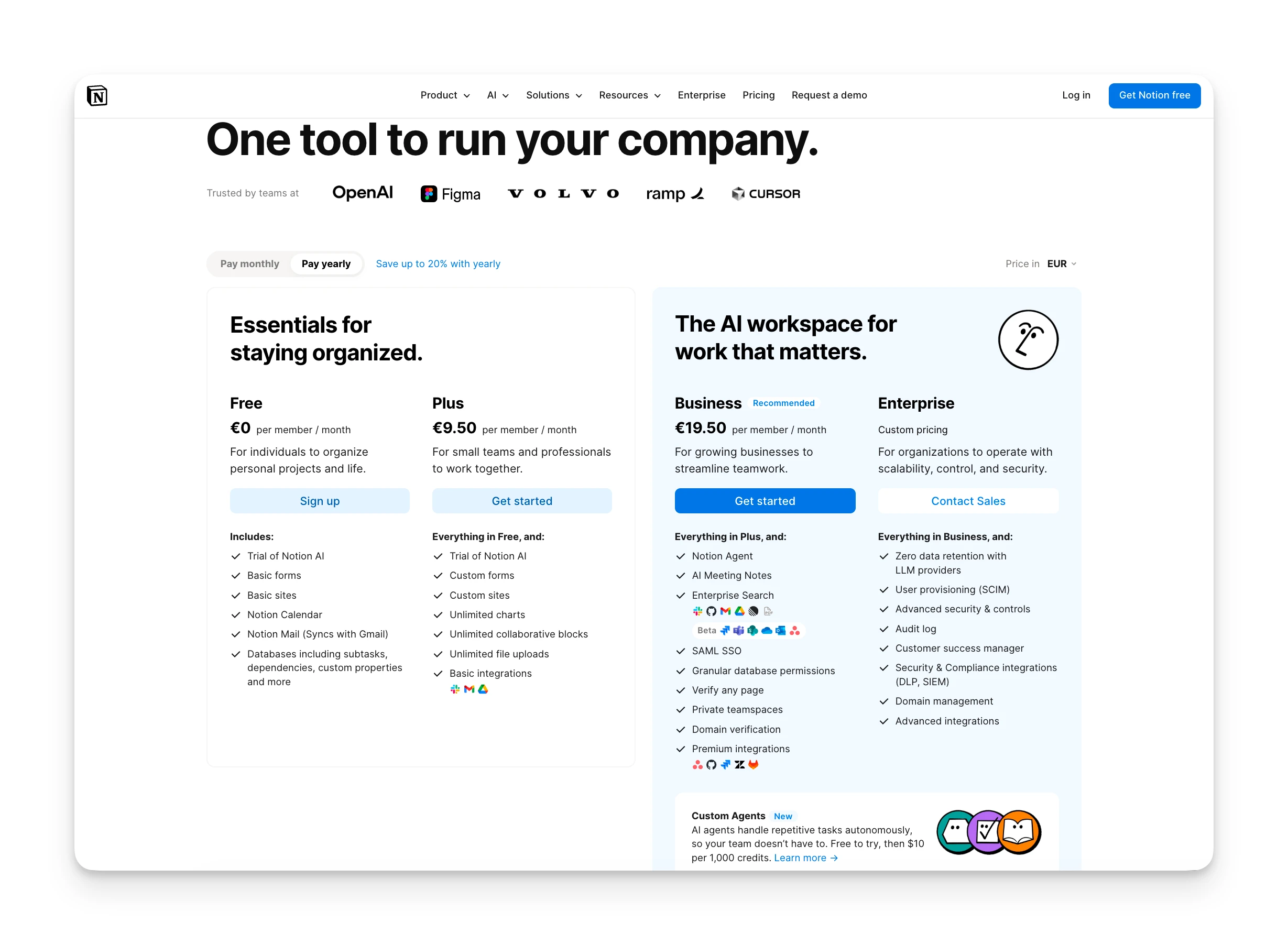 Notion Pricing