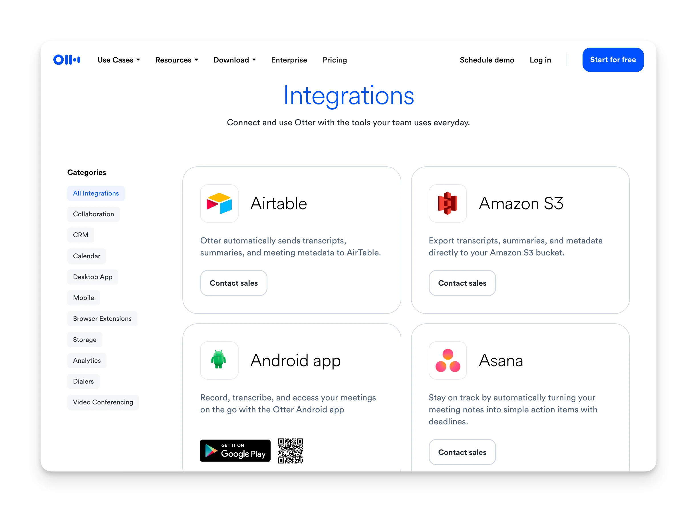 Otter integrations