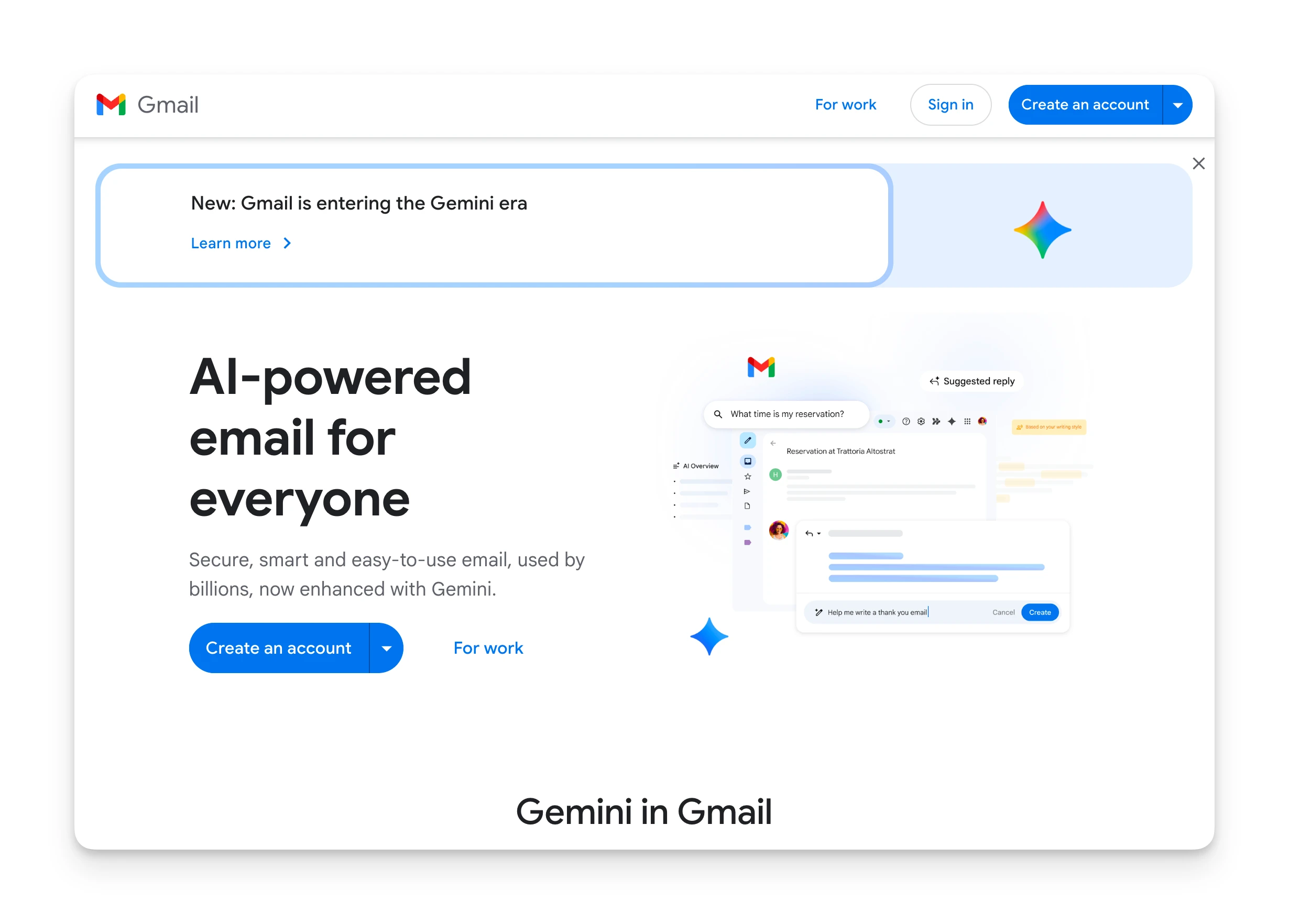 Gmail Homepage