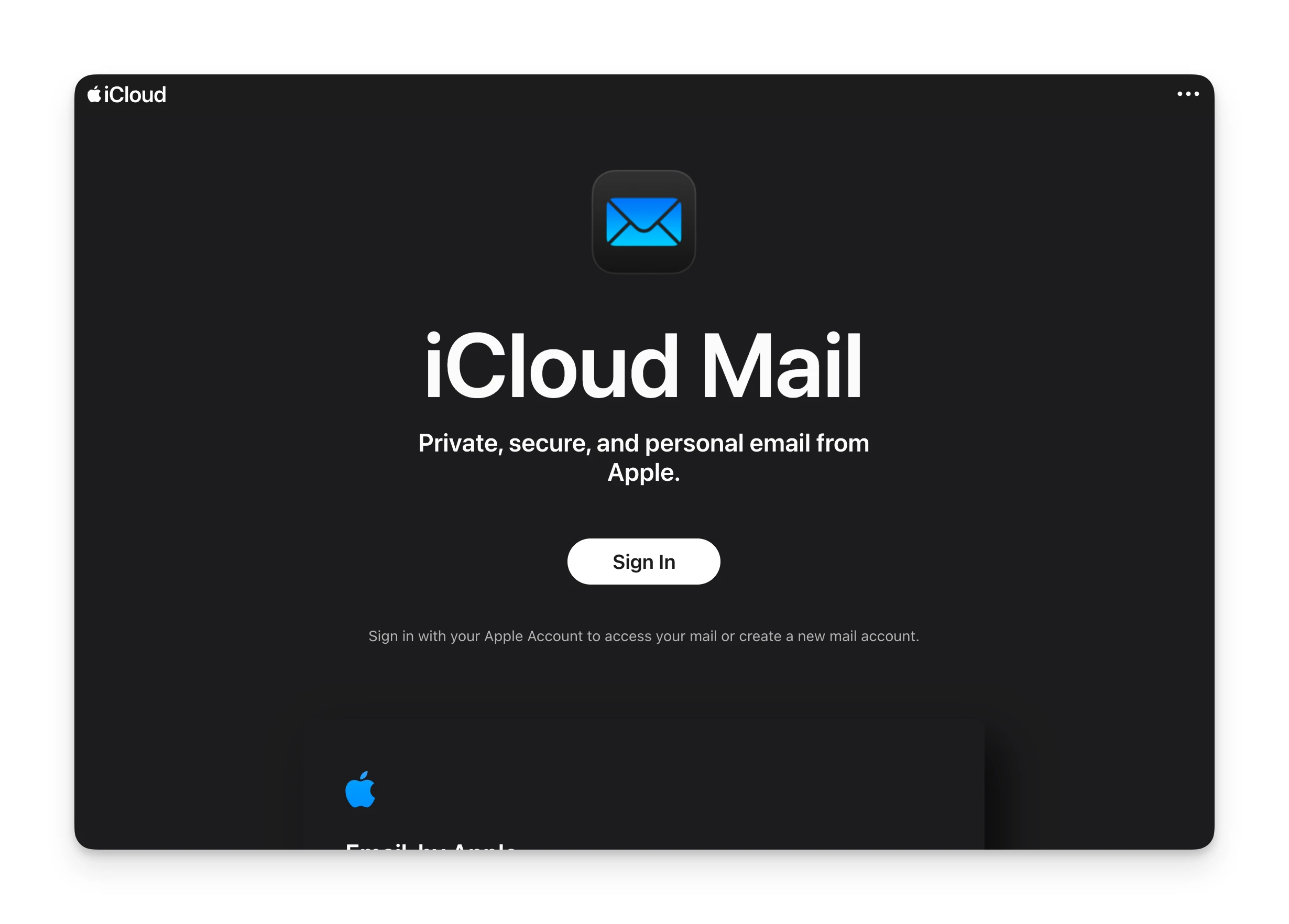 Apple Mail Homepage