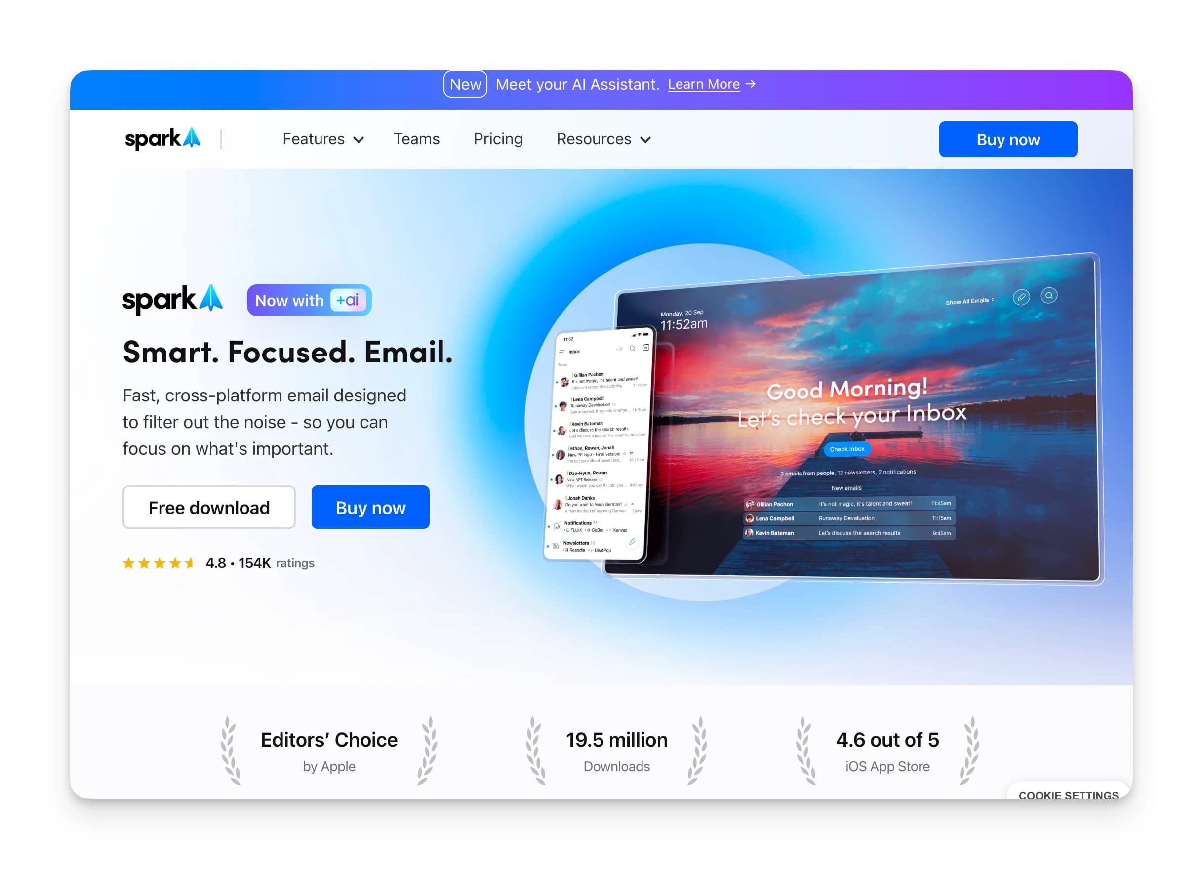 Spark Mail Homepage