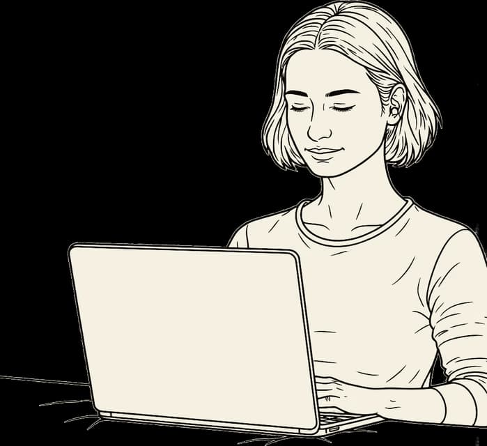 A consultant working at her laptop
